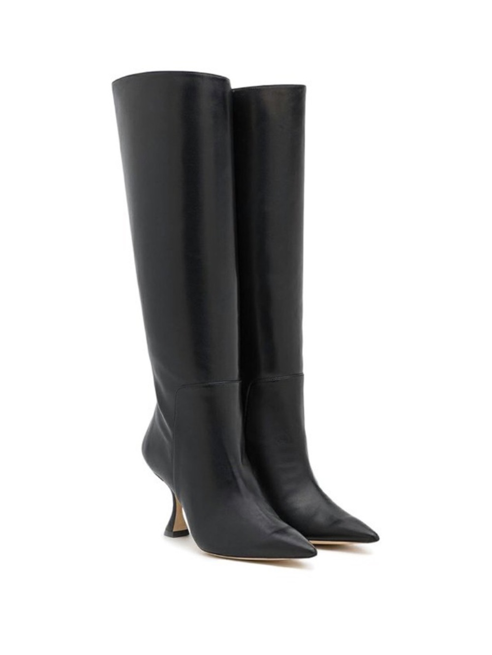 Stuart Weitzman Black Leather XCURVE 85 SLOUCH BOOT
